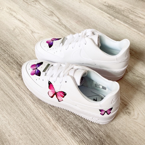Nike Air Force low sage custom butterfly 🦋 - Picture 7 of 7